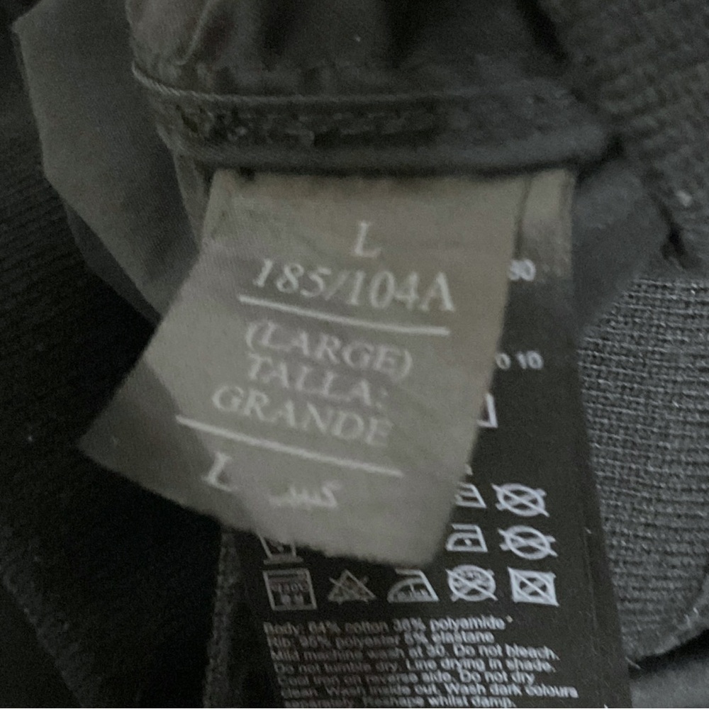 All Saints Mens Bomber Jacket Sz L Lightweight Cotton Moto Black Outdoor - Picture 12 of 13